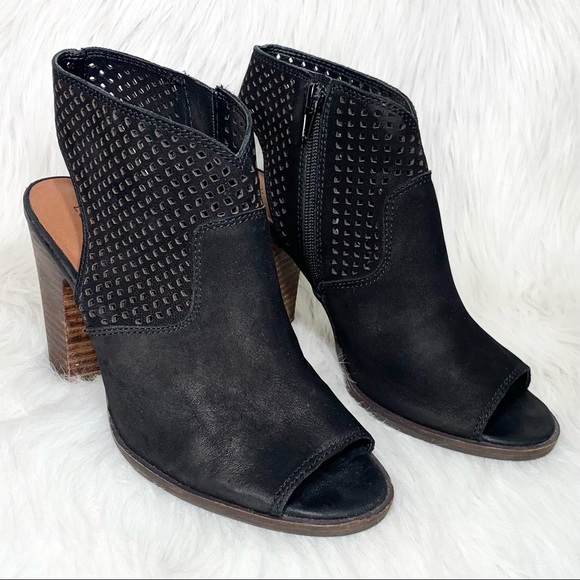 Lucky Brand Shoes - Lucky Brand Perforated Peep Toe Ankle Booties
